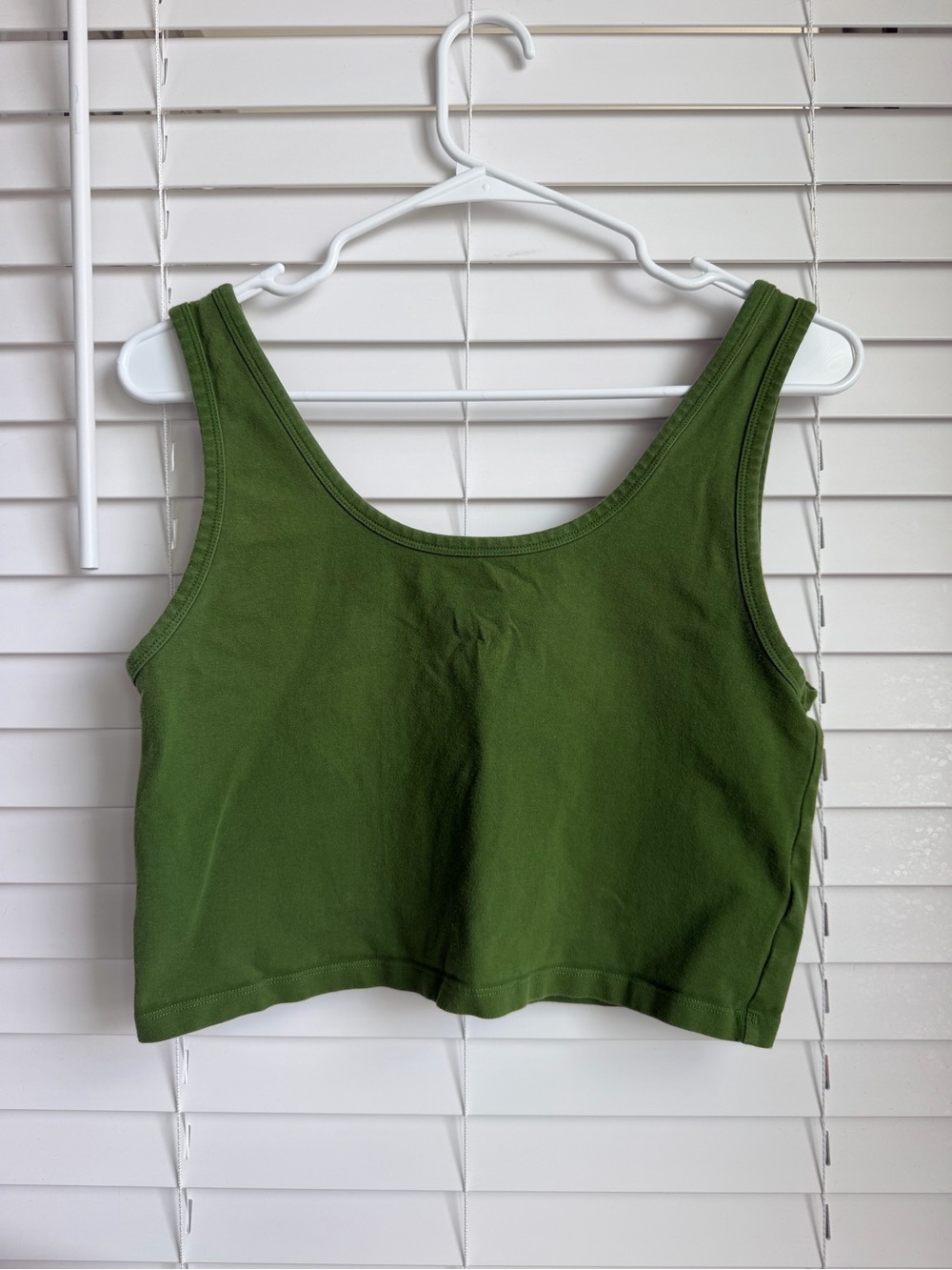 PacSun Olive Green Scoop Crop Tank Top - Women's Casual Tank